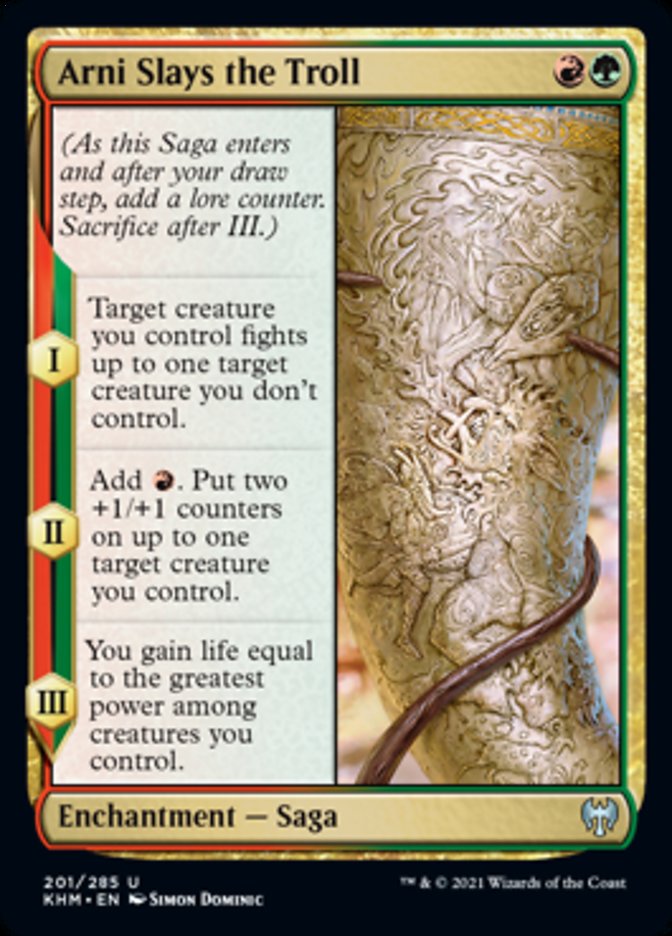 Arni Slays the Troll [Kaldheim] Magic: The Gathering