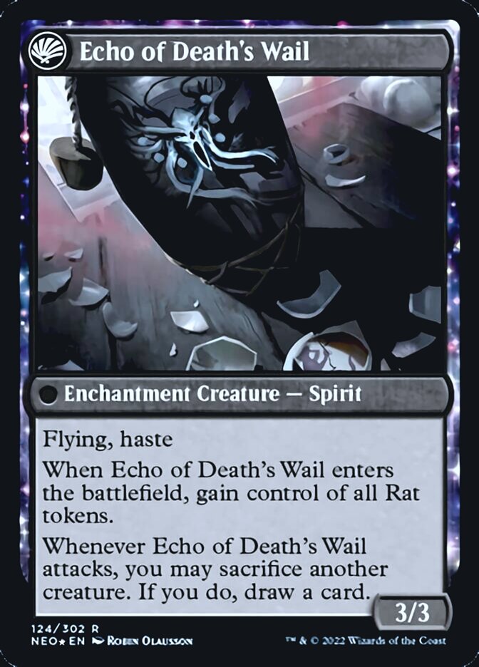 Tribute to Horobi // Echo of Death's Wail [Kamigawa: Neon Dynasty Prerelease Promos] Magic: The Gathering