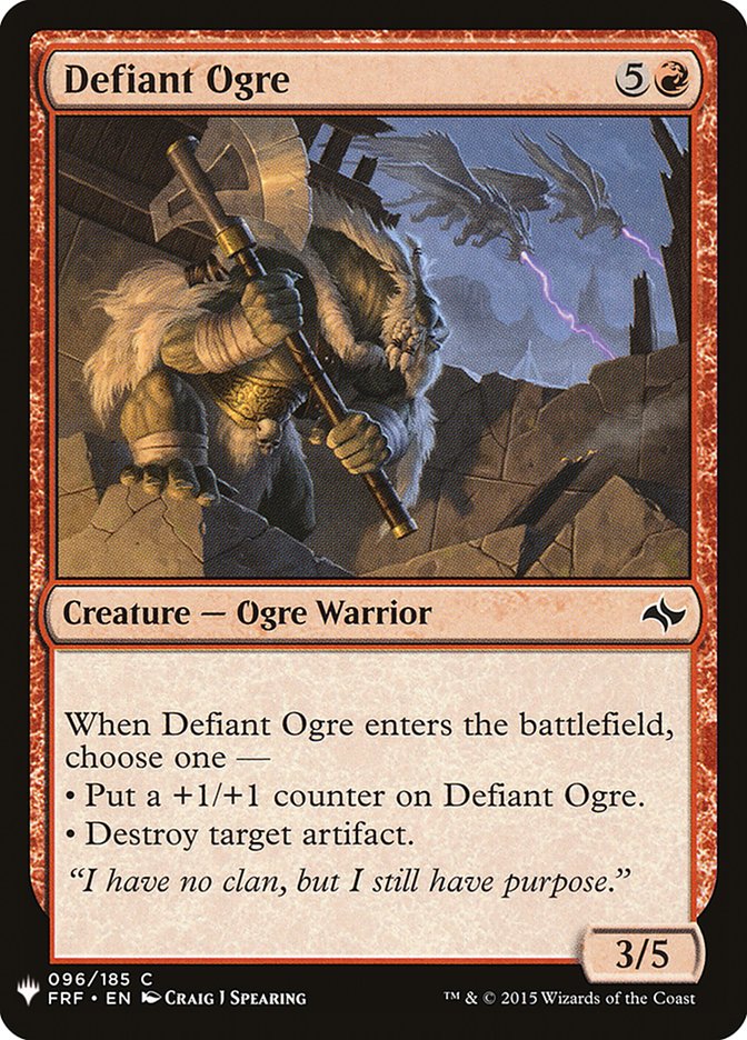 Defiant Ogre [Mystery Booster] Magic: The Gathering