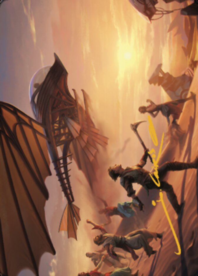 Take Flight Art Card (Gold-Stamped Signature) [The Brothers' War Art Series] Magic: The Gathering