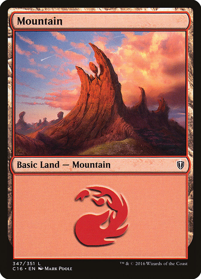 Mountain (347) [Commander 2016] Magic: The Gathering