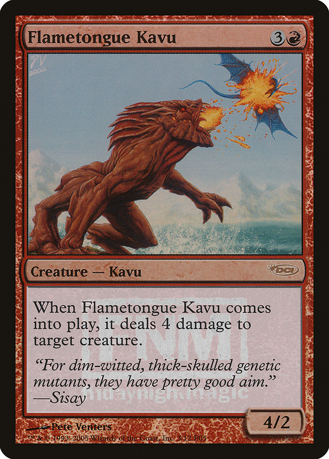 Flametongue Kavu [Friday Night Magic 2005] Magic: The Gathering