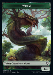 Soldier // Wurm Double-Sided Token [Dominaria United Tokens] Magic: The Gathering