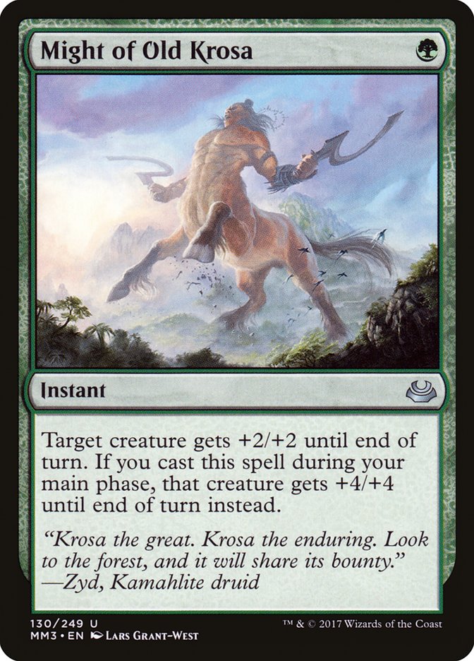 Might of Old Krosa [Modern Masters 2017] Magic: The Gathering