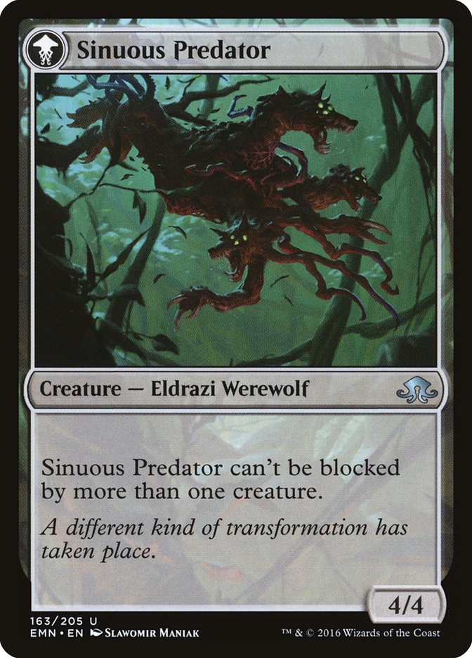 Kessig Prowler // Sinuous Predator [Eldritch Moon] Magic: The Gathering