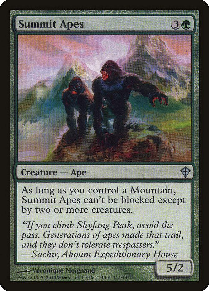 Summit Apes [Worldwake] Magic: The Gathering