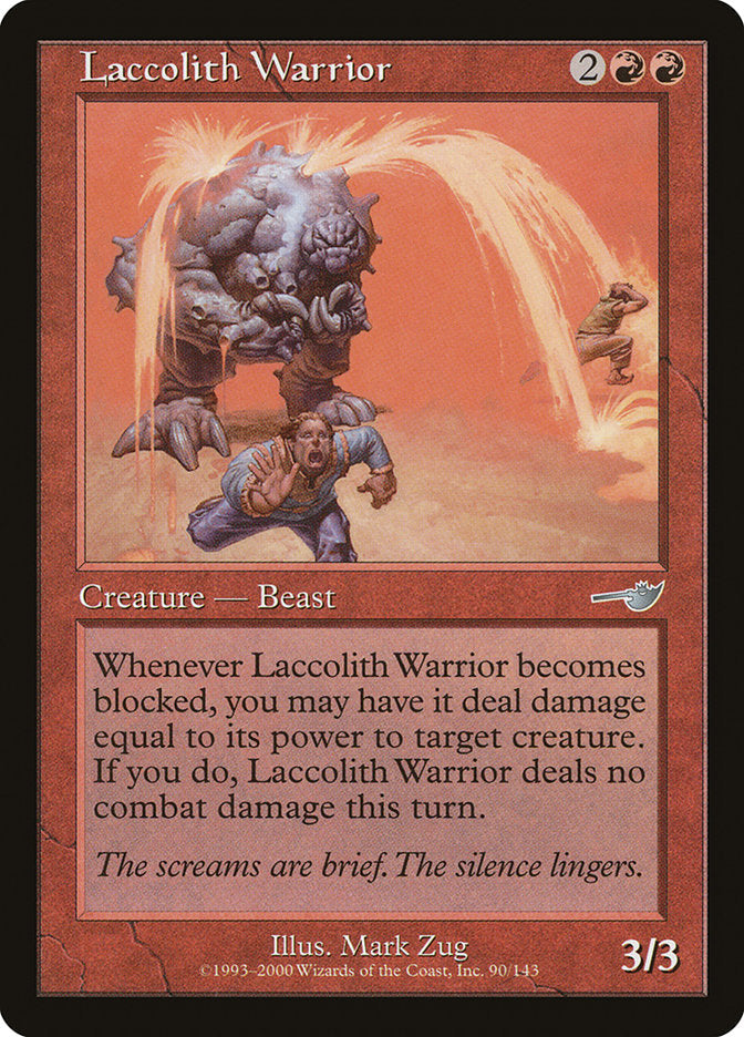 Laccolith Warrior [Nemesis] Magic: The Gathering
