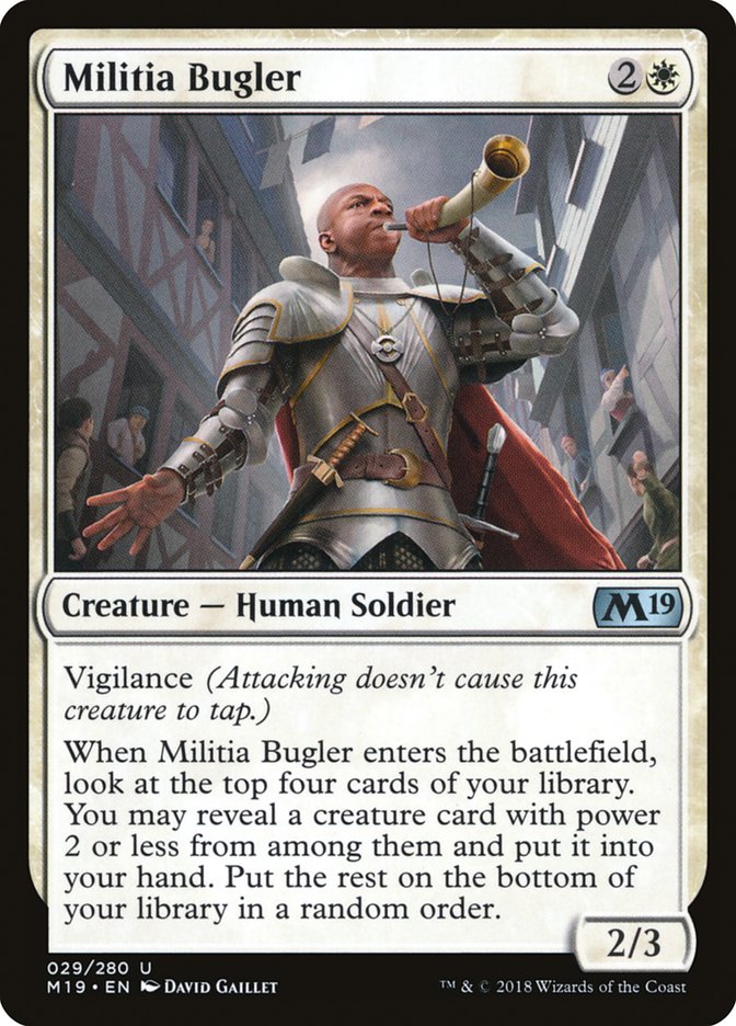 Militia Bugler [Core Set 2019] Magic: The Gathering