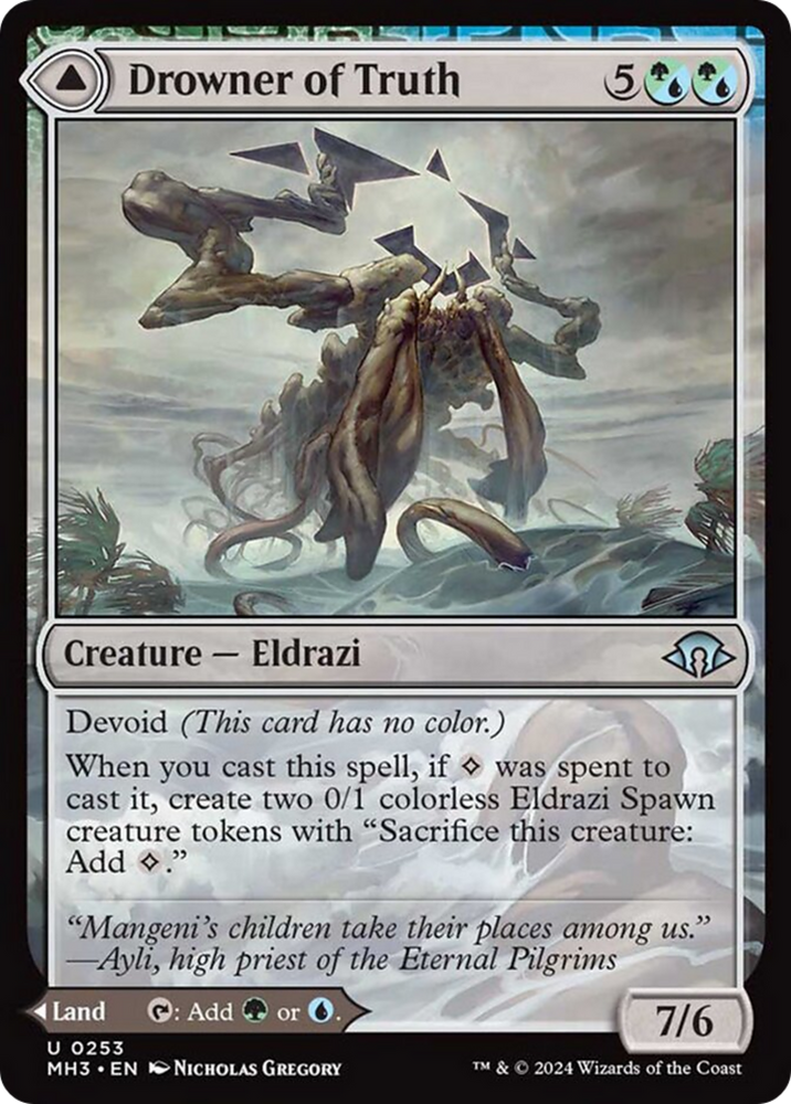 Drowner of Truth // Drowned Jungle [Modern Horizons 3] Magic: The Gathering
