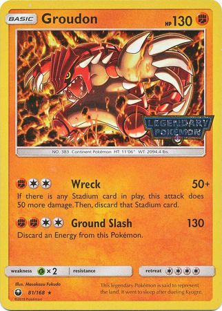 Groudon (81/168) (Cosmos Holo GameStop Promo) [Sun & Moon: Celestial Storm] Pokémon