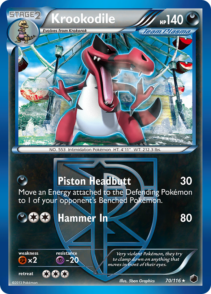 Krookodile (70/116) [Black & White: Plasma Freeze] Pokémon