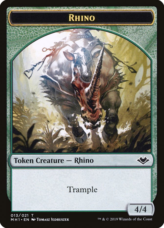 Bird (003) // Rhino (013) Double-Sided Token [Modern Horizons Tokens] Magic: The Gathering