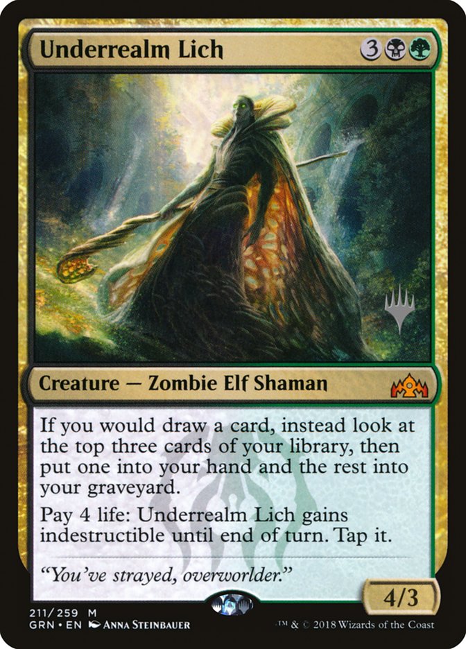 Underrealm Lich (Promo Pack) [Guilds of Ravnica Promos] Magic: The Gathering