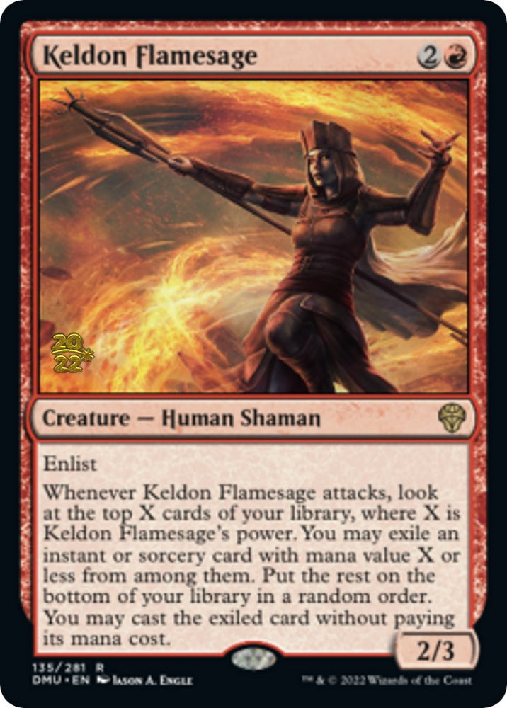 Keldon Flamesage [Dominaria United Prerelease Promos] Magic: The Gathering