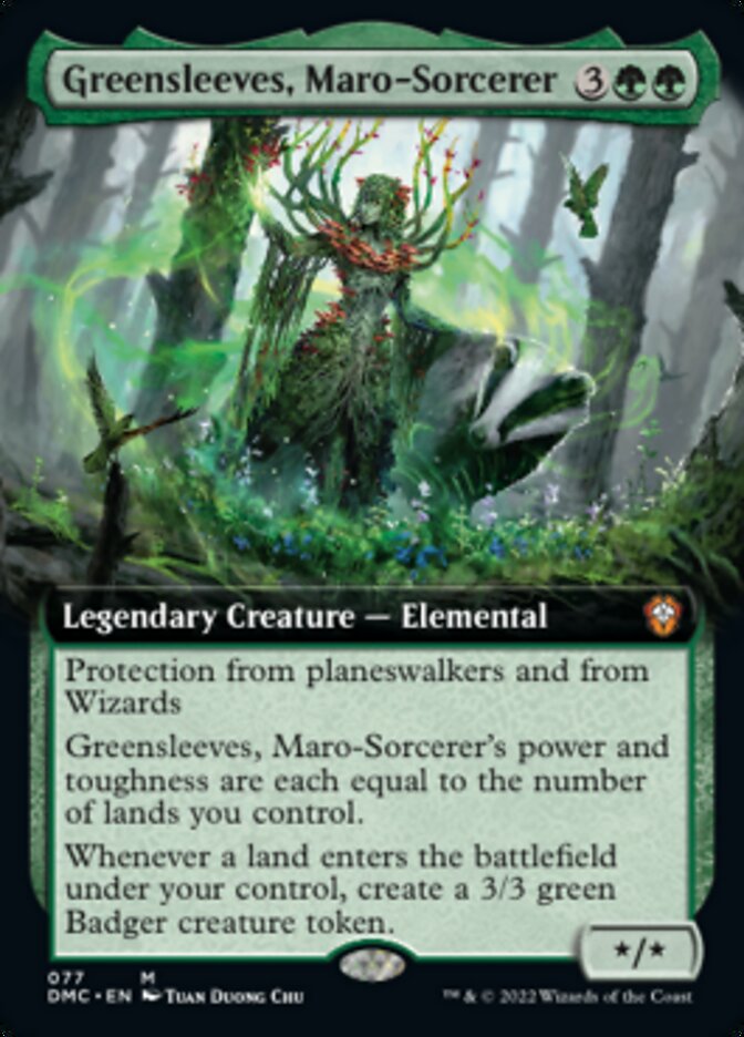 Greensleeves, Maro-Sorcerer (Extended Art) [Dominaria United Commander] Magic: The Gathering