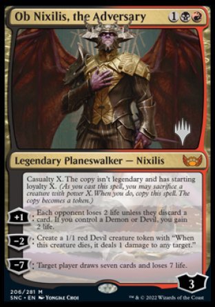 Ob Nixilis, the Adversary (Promo Pack) [Streets of New Capenna Promos] Magic: The Gathering