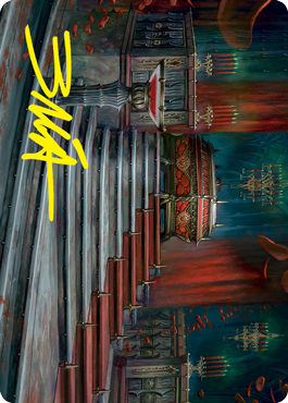 Edgar Markov's Coffin Art Card (Gold-Stamped Signature) [Innistrad: Crimson Vow Art Series] Magic: The Gathering