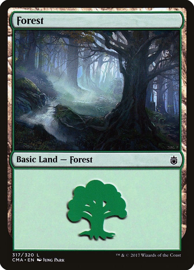 Forest (317) [Commander Anthology] Magic: The Gathering