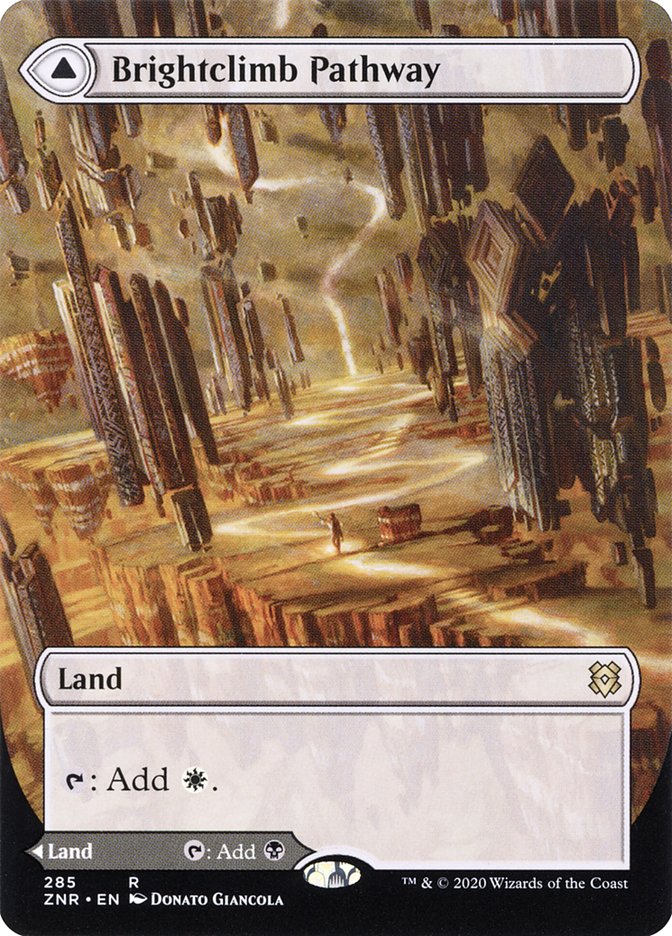 Brightclimb Pathway // Grimclimb Pathway (Borderless Alternate Art) [Zendikar Rising] Magic: The Gathering