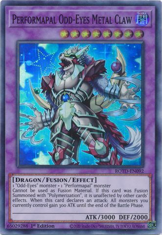 Performapal Odd-Eyes Metal Claw [ROTD-EN092] Super Rare - Yugioh Cards For Your TCG Needs!