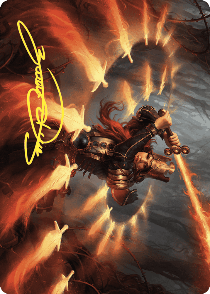 Heartflame Duelist Art Card (Gold-Stamped Signature) [Wilds of Eldraine Art Series] Magic: The Gathering
