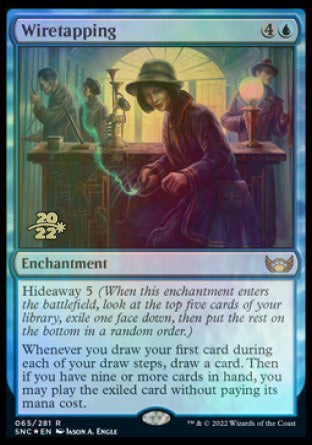 Wiretapping [Streets of New Capenna Prerelease Promos] Magic: The Gathering