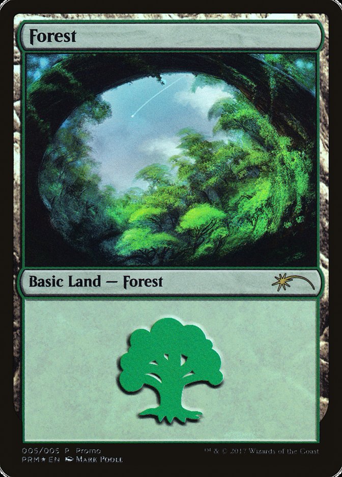 Forest (5) [2017 Gift Pack] Magic: The Gathering