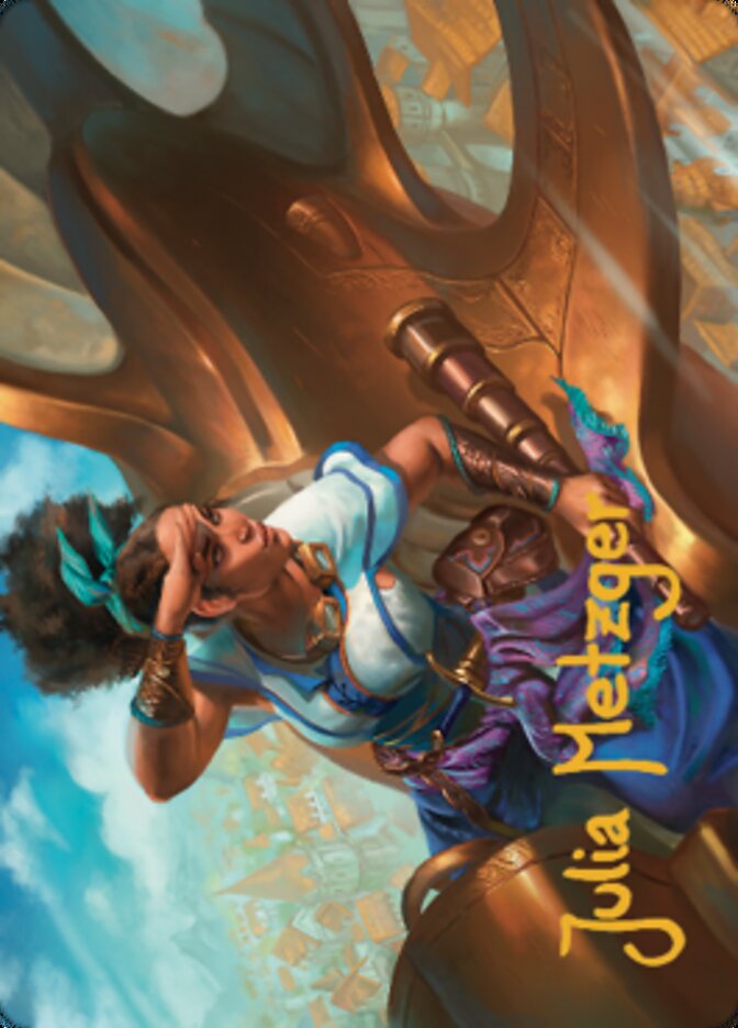 Talas Lookout Art Card (Gold-Stamped Signature) [Dominaria United Art Series] Magic: The Gathering