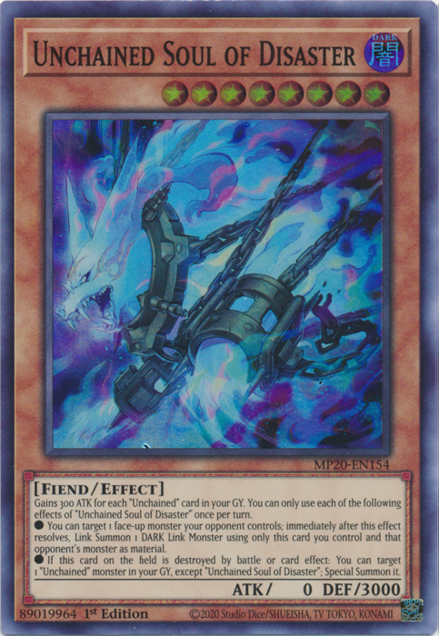 Unchained Soul of Disaster [MP20-EN154] Super Rare - Yugioh Cards For Your TCG Needs!