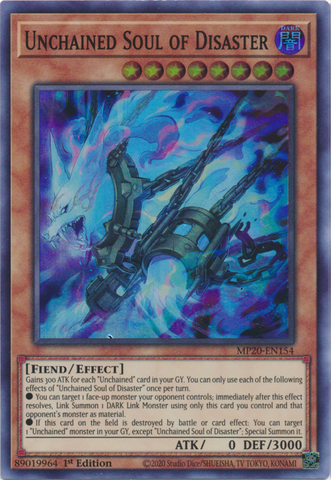 Unchained Soul of Disaster [MP20-EN154] Super Rare - Yugioh Cards For Your TCG Needs!