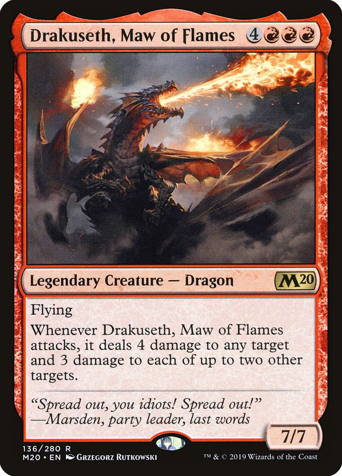 Drakuseth, Maw of Flames [Core Set 2020] Magic: The Gathering