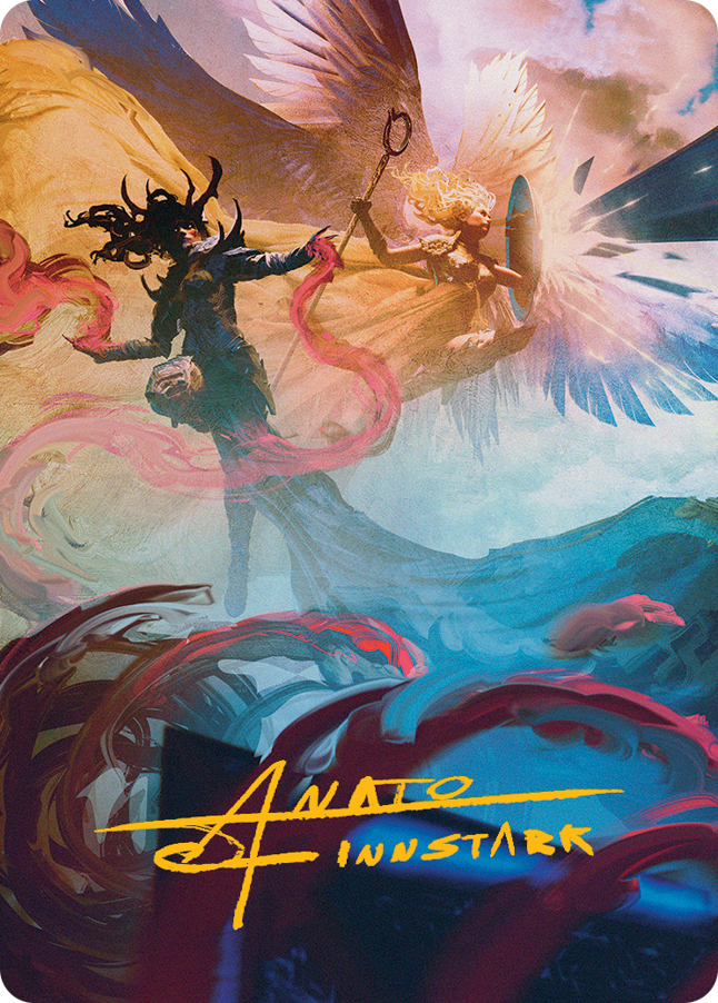 Drana and Linvala Art Card (Gold-Stamped Signature) [March of the Machine Art Series] Magic: The Gathering