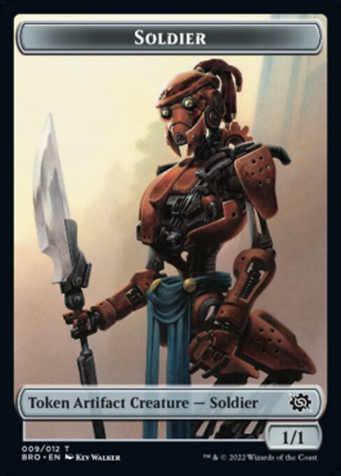 Powerstone // Soldier (009) Double-Sided Token [The Brothers' War Tokens] Magic: The Gathering