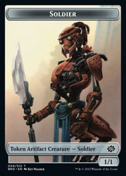 Powerstone // Soldier (009) Double-Sided Token [The Brothers' War Tokens] Magic: The Gathering