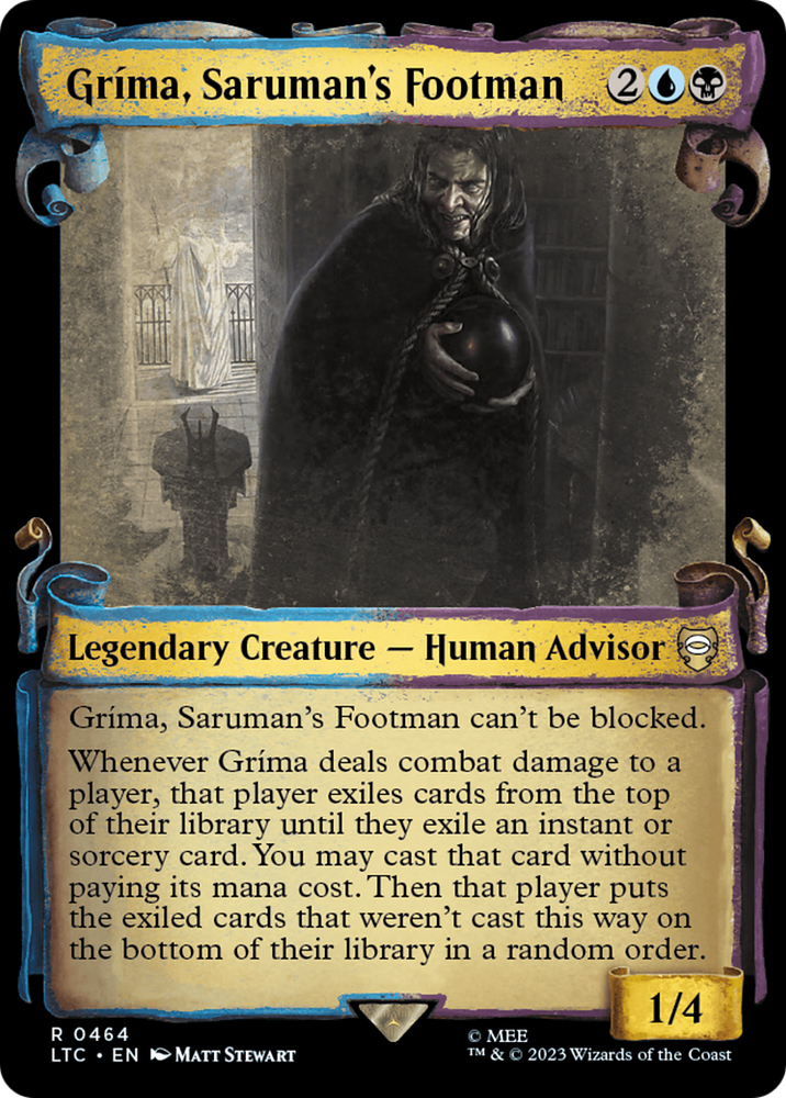 Grima, Saruman's Footman [The Lord of the Rings: Tales of Middle-Earth Commander Showcase Scrolls] Magic: The Gathering