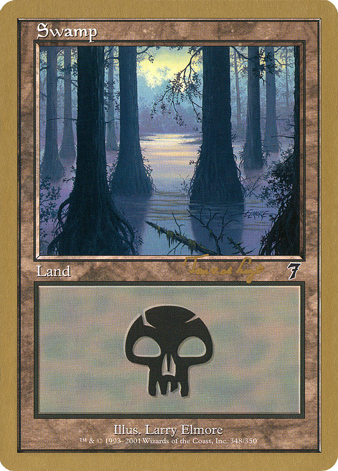 Swamp (tvdl348) (Tom van de Logt) [World Championship Decks 2001] Magic: The Gathering