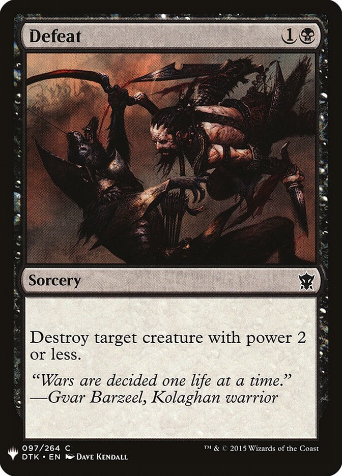 Defeat [Mystery Booster] Magic: The Gathering
