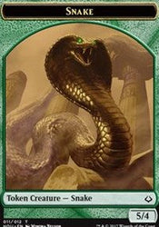 Snake // Warrior Double-Sided Token [Hour of Devastation Tokens] Magic: The Gathering