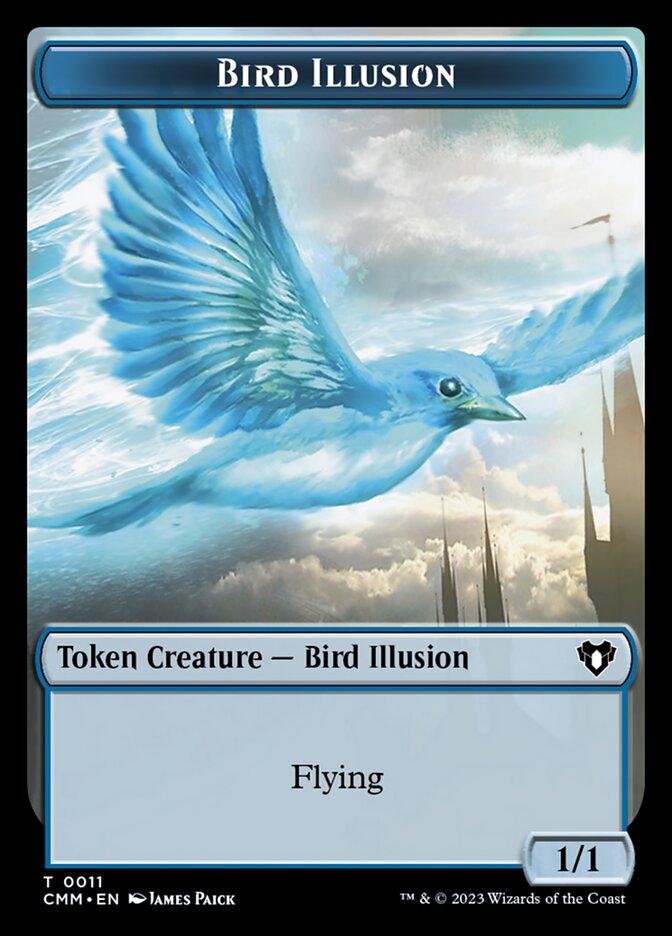 Treasure // Bird Illusion Double-Sided Token [Commander Masters Tokens] Magic: The Gathering
