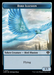 Treasure // Bird Illusion Double-Sided Token [Commander Masters Tokens] Magic: The Gathering
