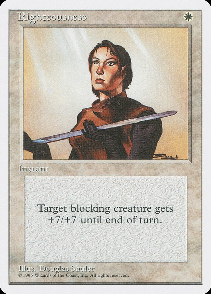 Righteousness [Fourth Edition] Magic: The Gathering