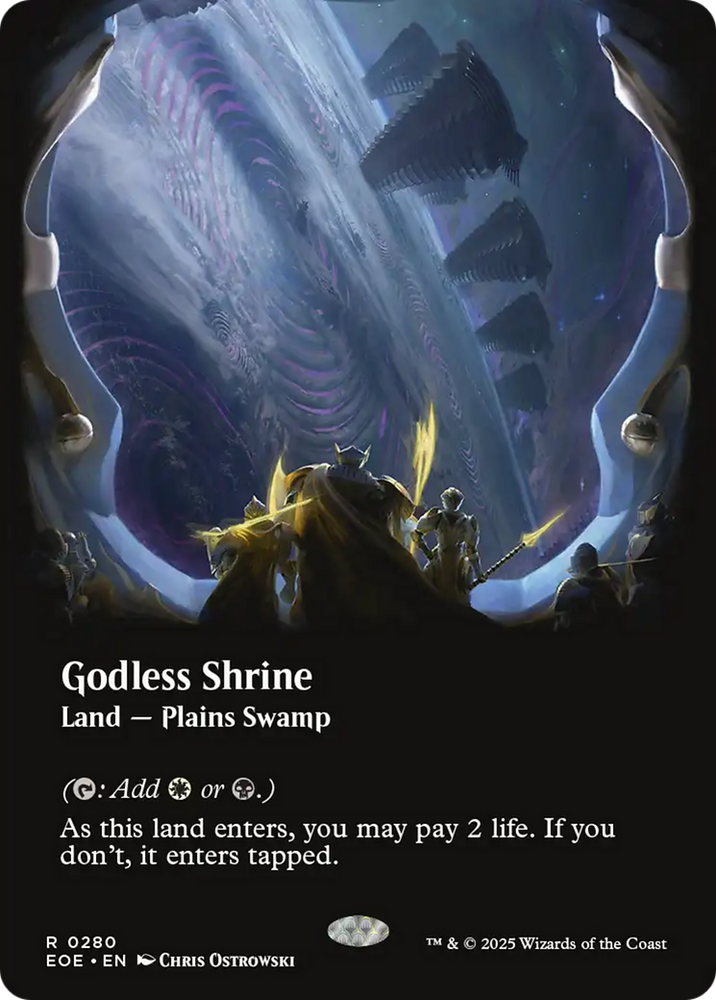 Godless Shrine (Borderless) [Edge of Eternities] Magic: The Gathering