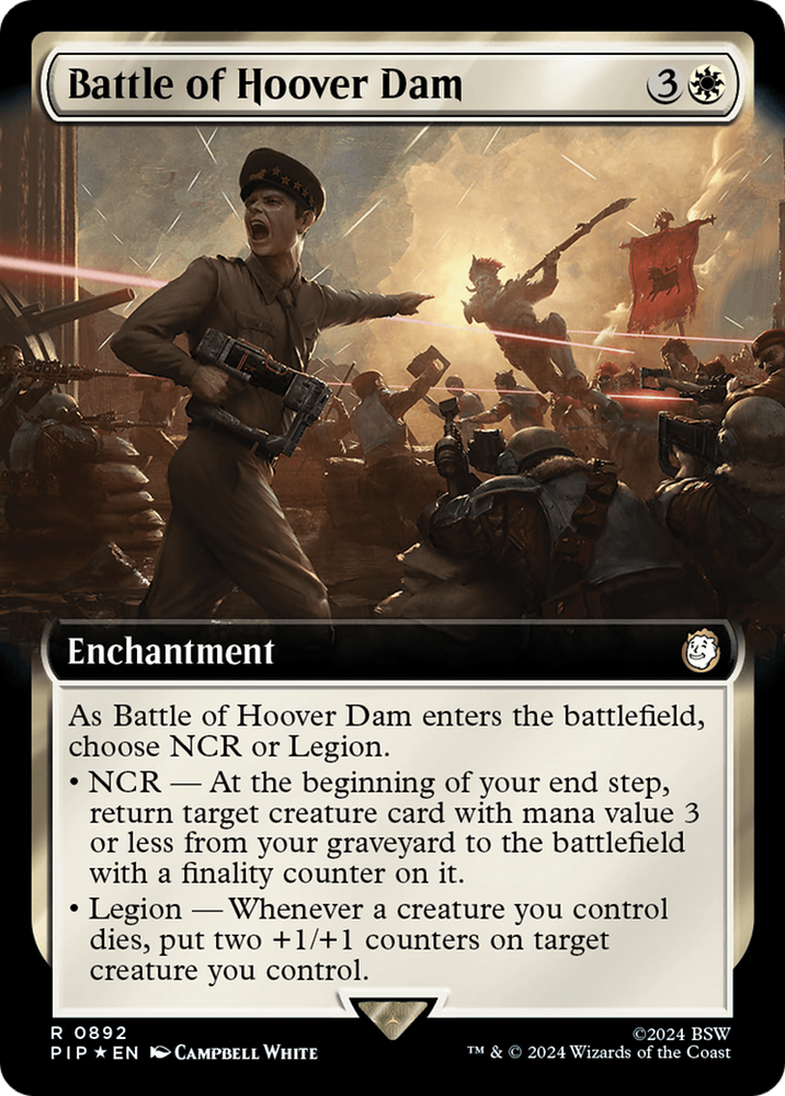 Battle of Hoover Dam (Extended Art) (Surge Foil) [Fallout] Magic: The Gathering