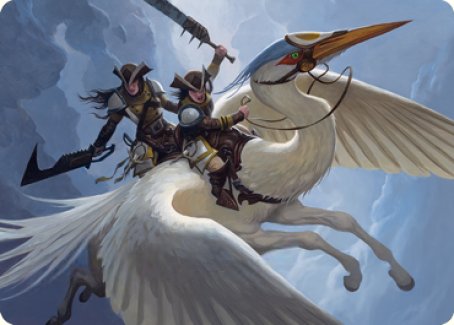 Gryffwing Cavalry Art Card [Innistrad: Crimson Vow Art Series] Magic: The Gathering