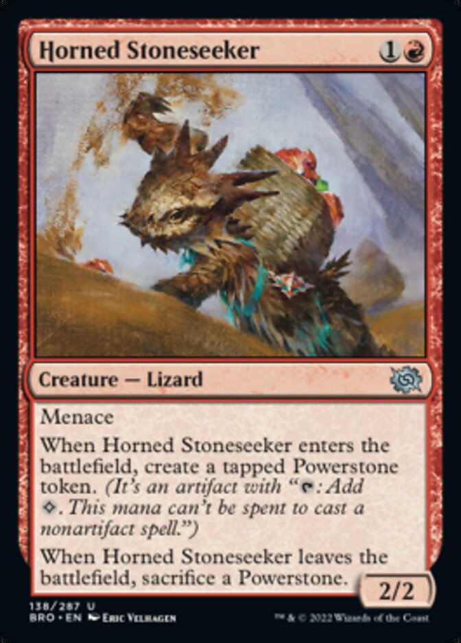 Horned Stoneseeker [The Brothers' War] Magic: The Gathering