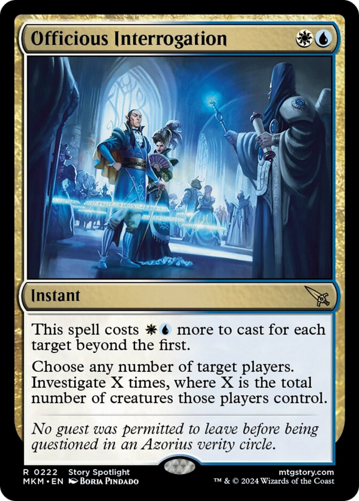 Officious Interrogation [Murders at Karlov Manor] Magic: The Gathering