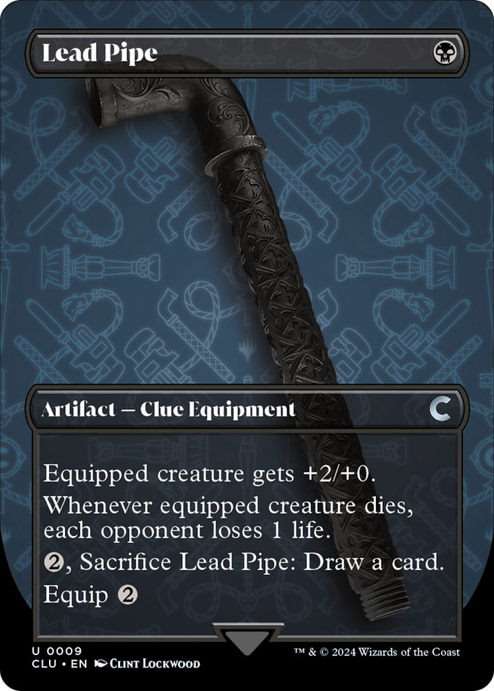 Lead Pipe (Borderless) [Ravnica: Clue Edition] Magic: The Gathering