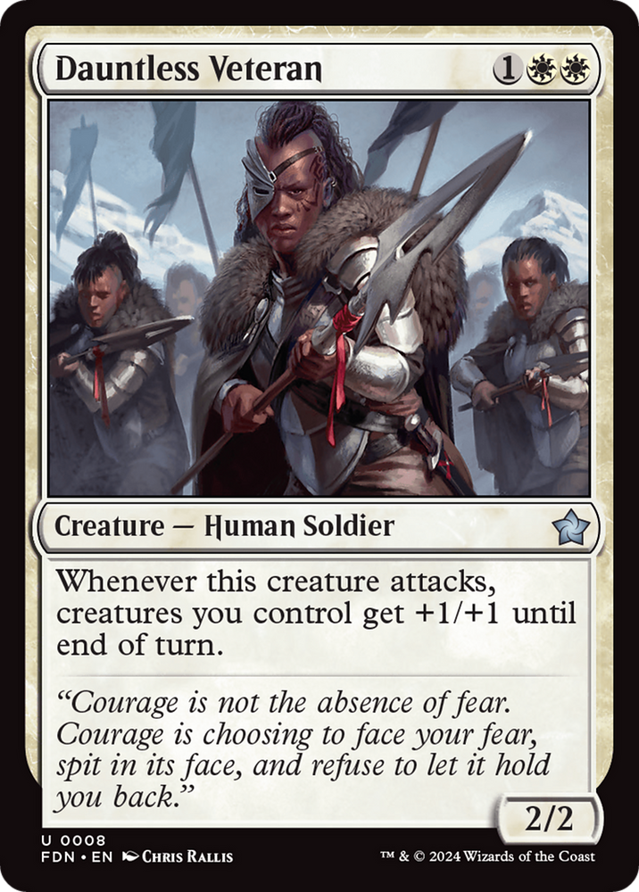 Dauntless Veteran [Foundations] Magic: The Gathering