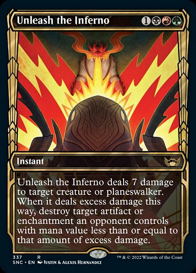 Unleash the Inferno (Showcase Golden Age) [Streets of New Capenna] Magic: The Gathering