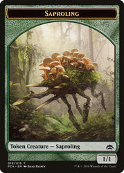 Saproling // Goblin Double-Sided Token [Planechase Anthology Tokens] Magic: The Gathering